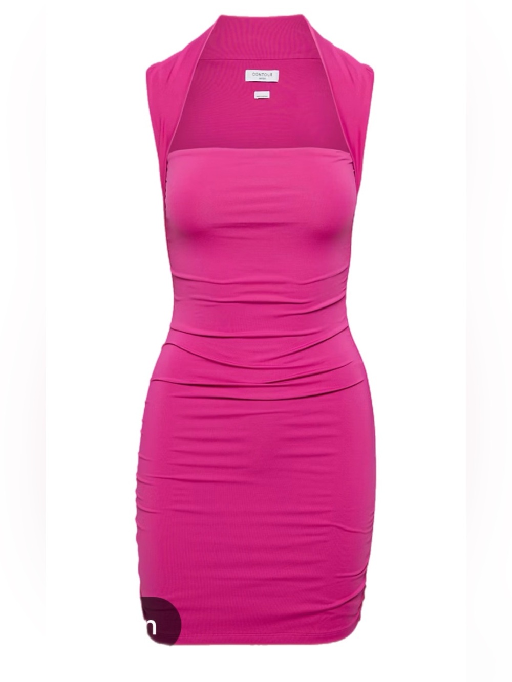 Aritzia contour fuchsia sleeveless midi bodycon dress